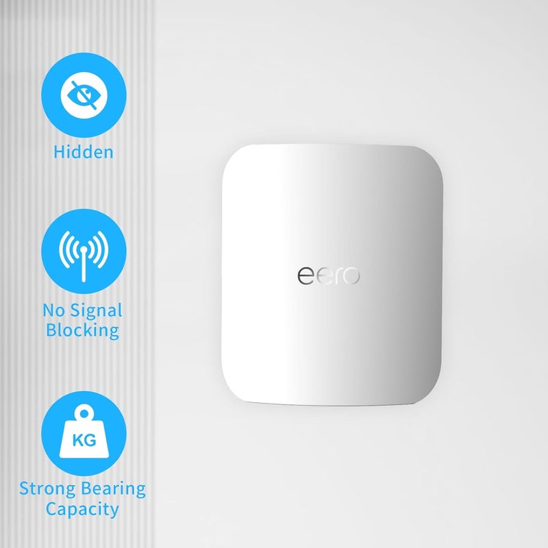 Mamerry Wall Mount Holder for eero Max 7, No Messy Wires, Space Saving, Wall Stand Bracket Compatible with eero Max 7 Tri-Band Mesh WiFi System (2 Pack) - Image 3